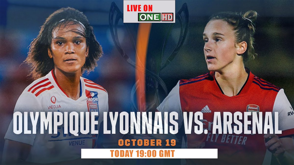 onehdtelevision's tweet photo. LYON vs. ARSENAL Uefa Womens Champions League  (Oct 19, 2022 @ (19:00 GMT) https://t.co/8RN9VldJBW