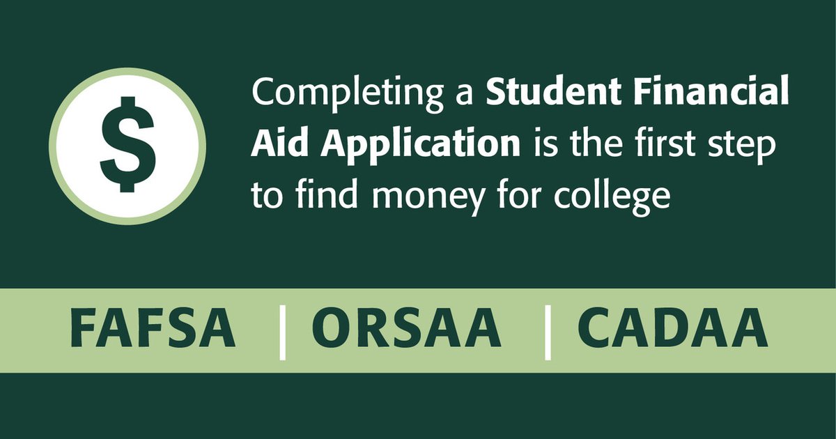 FordFamilyFound's tweet photo. Students from Oregon or Siskiyou County, CA planning to attend college during the 2023-24 school year should complete a Financial Aid Application now. (FAFSA, ORSAA or CADAA)

Unsure which application is best? We are here to help at FordScholarships@TFFF.org

#HowToPayForCollege https://t.co/SFhTUfMZS6