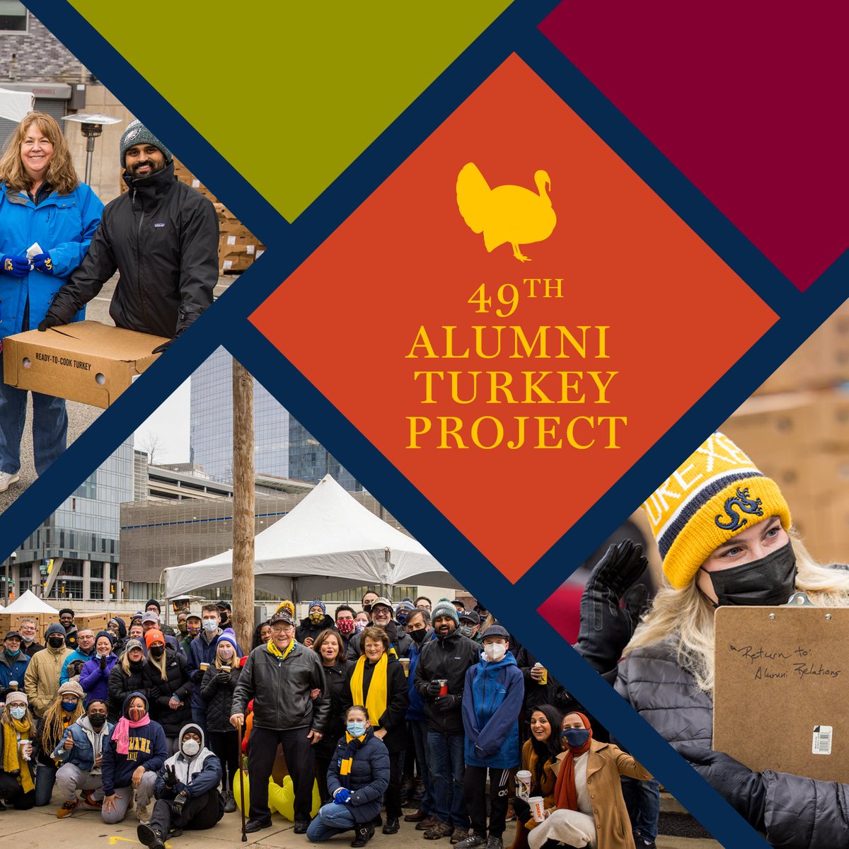 Drexelalumni's tweet photo. In 2021, the #TurkeyProject provided a record-breaking number of holiday meals, and we hope to break that record again! This year, our goal is to make more than 1,700 meals possible, learn how you can help make a difference:
https://t.co/D1QwkpJpVr https://t.co/iTjdSGqXSV