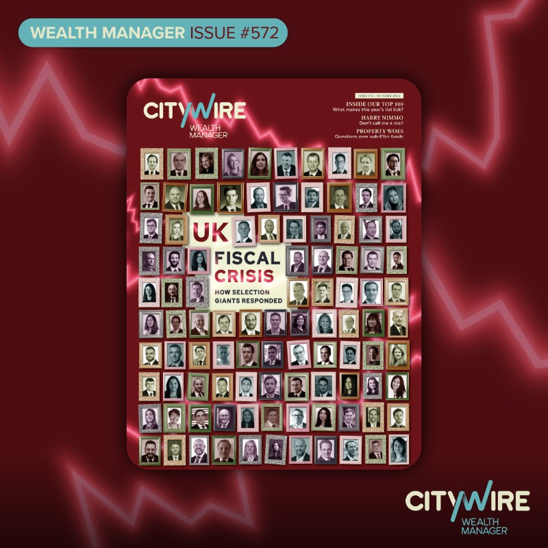 CitywireWealth's tweet photo. In this Top 100 special, @Ross_Citywire speaks to selection heavyweights about the important investment decisions they took in the aftermath of September's mini-Budget. 
And there's plenty more in this bumper issue, such as interviews with Harry Nimmo &amp; Dame Helena Morrissey.