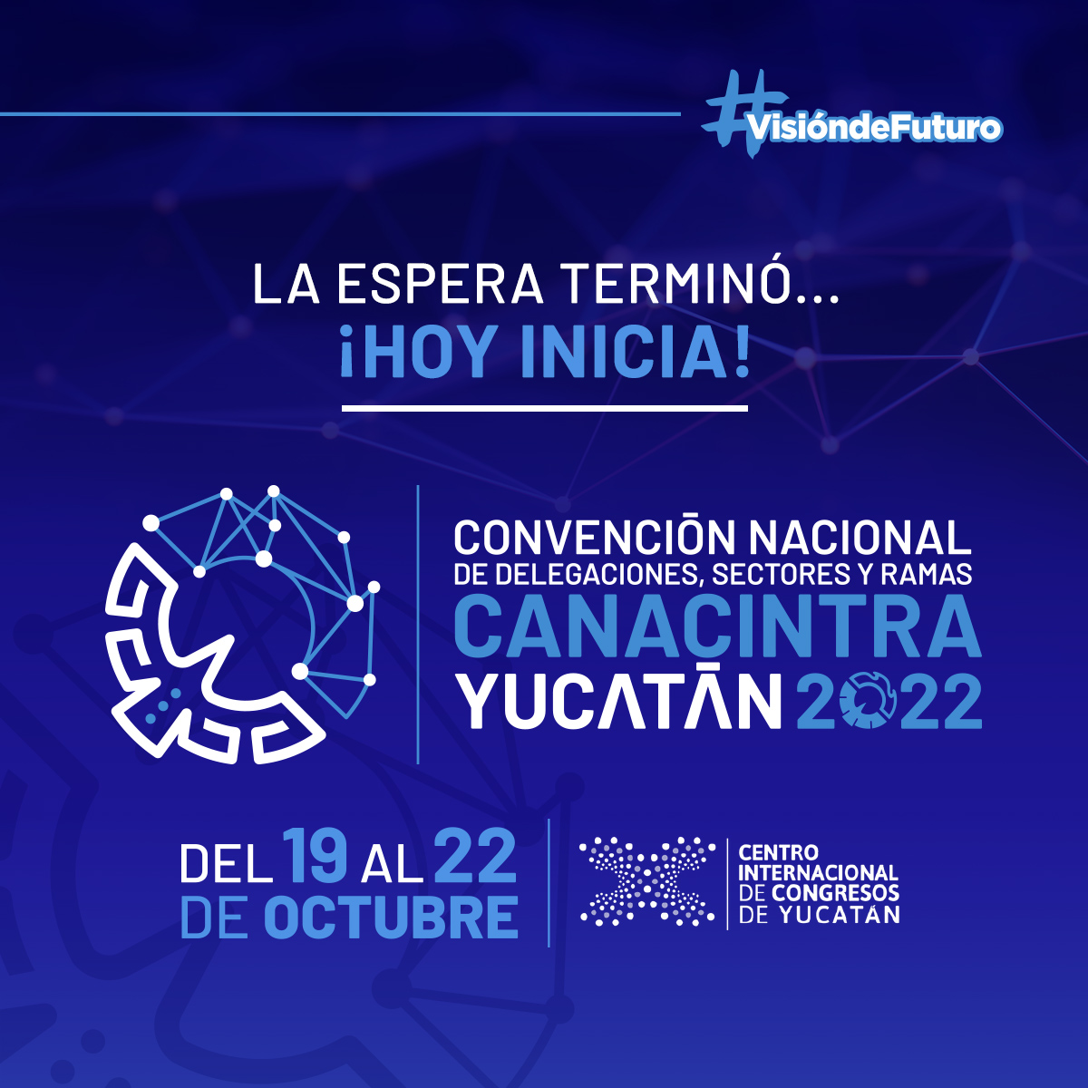 CANACINTRAYuc's tweet photo. Al fin hemos arrancado la Convención Nacional de Delegaciones, Sectores y Ramas Industriales CANACINTRA 2022.
Nos emociona mucho todo lo que se vivirá durante el evento y por supuesto, recibirte.
Muchas gracias a todos los que lo hicieron posible. (1/2) https://t.co/NlFNnmdoly