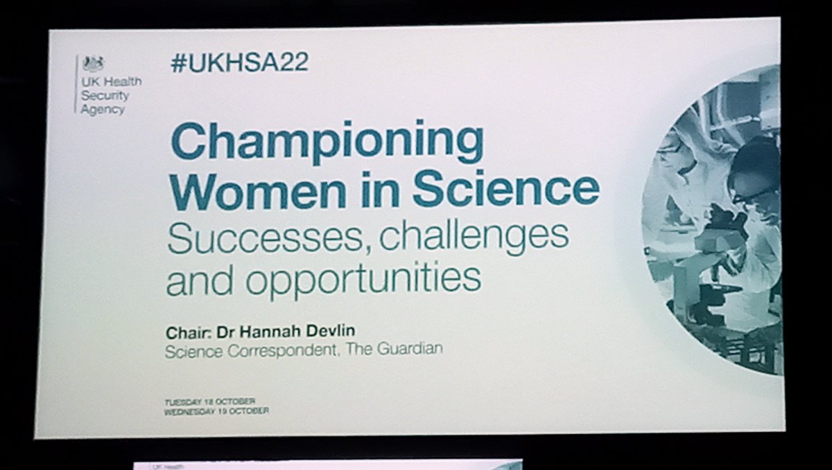 Fantastic to see a focus on female scientists at the #UKHSA22 conference