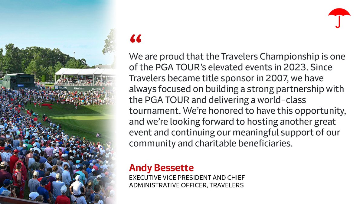 The @TravelersChamp has been named an elevated event on the @PGATOUR for 2023. Planning is already underway to deliver another can’t miss event! #TravelersChamp