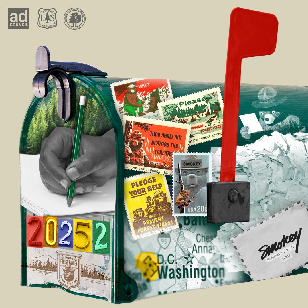 smokey_bear's tweet photo. Who doesn't love opening a letter from a friend?! Did you know I've had my own zip code since 1964? Send me a letter &amp; address it to: Smokey Bear Washington, D.C. 20252 #FunFact https://t.co/eJnShXJYph