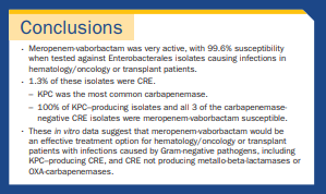 jmilabs's tweet photo. Today, we're featuring Dee Shortridge's poster for #IDWeek22, "Activity of #Meropenem-vaborbactam v. Enterobacterales from patients in Hemotology/Oncology &amp; Transplant Units" 

See it here: https://t.co/yCY8J8RNH2

@MelintaTx https://t.co/eeWZEhHsJj