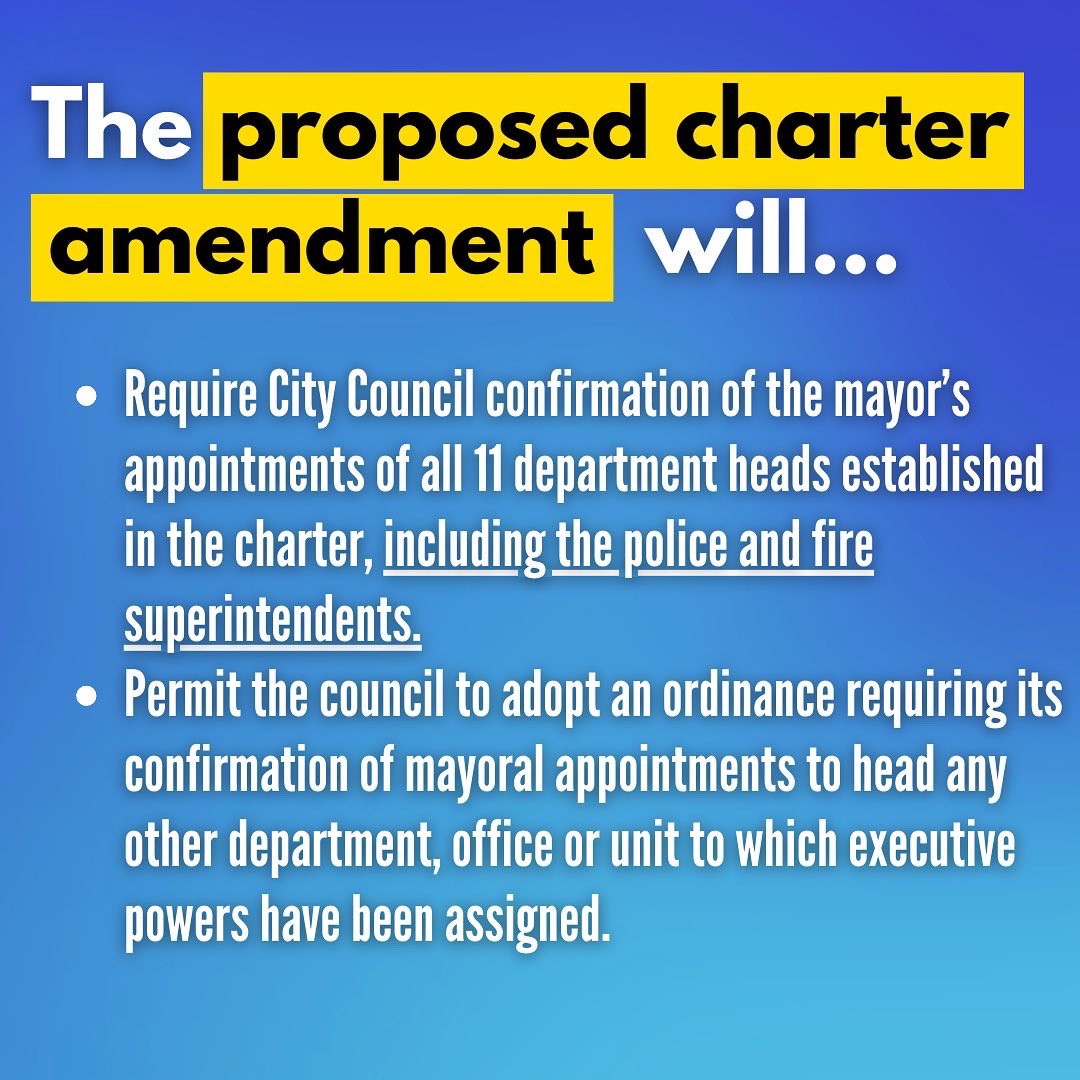 JPMorrell's tweet photo. Let’s talk Charter Amendments🗳

NOLA voters will be going to the polls to decide whether the City Council should be able to confirm mayoral appointees to key department head positions

This item is at the bottom of the ballot, so remember to fill out the entire ballot! https://t.co/ImzPqmDNsQ