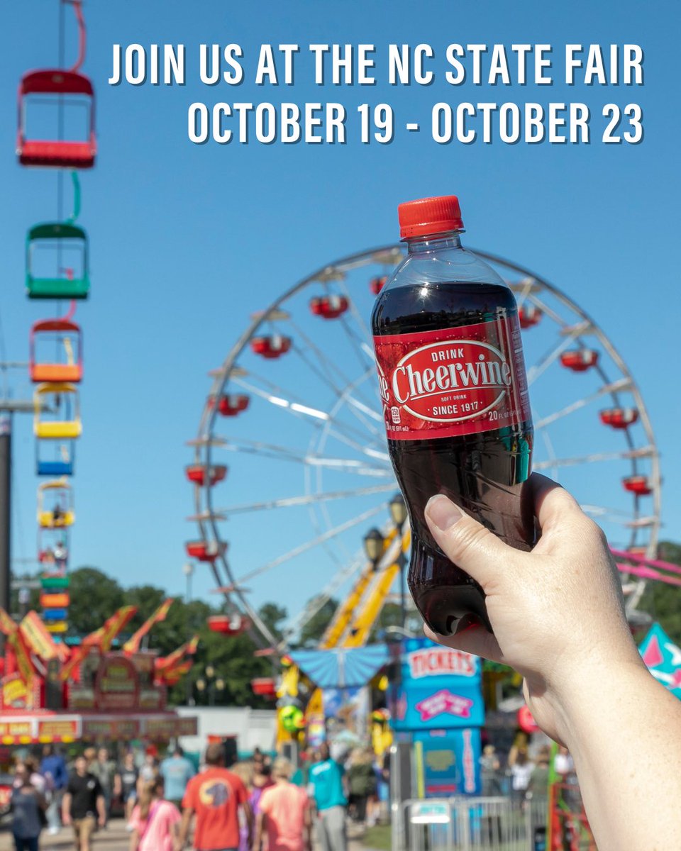 The fair is here and we are so excited!! 😊 Come sip the good stuff at the Got To Be NC Pavillion in the Dorton Arena today through the 23rd.
#cheerwine #uniquelysouthern #ncstatefair