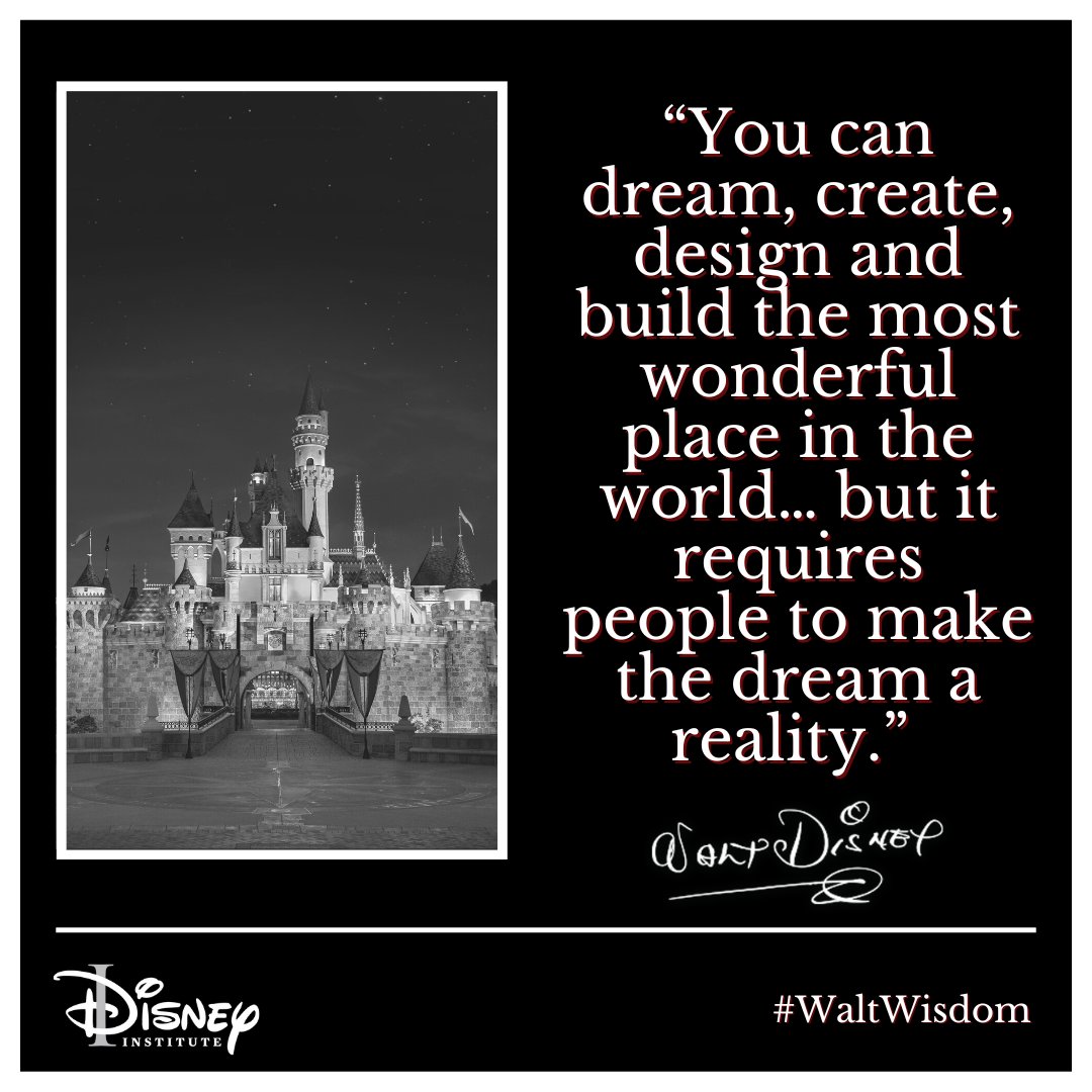 ✨ When it comes down to it, every member of the team makes the dream! Drop some appreciation for your team and tag them in the comments below 👇 
#DisneyInstitute #WaltWisdom #teamwork