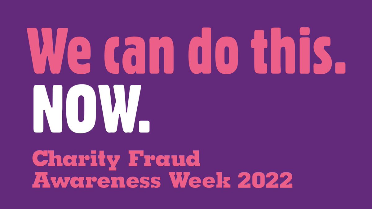 We’re proud to support Charity Fraud Awareness Week 2022 #StopCharityFraud