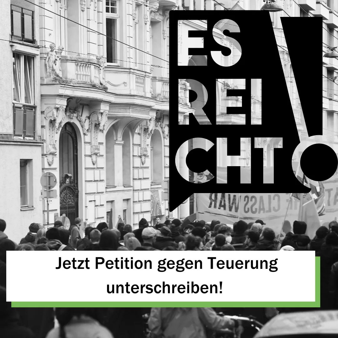 SystemChangeAT's tweet photo. Unterstützt jetzt #esreicht und ihre Forderungen auf https://t.co/pP6TfDoTYm!

Wir brauchen soziale und gerechte Lösungen für die derzeitige Energiekrise, nur fehlen diese aktuell in der österreichischen Politik. Es braucht klare Forderungen, deshalb nutzt diese Möglichkeit! https://t.co/SiWUU4XwbM