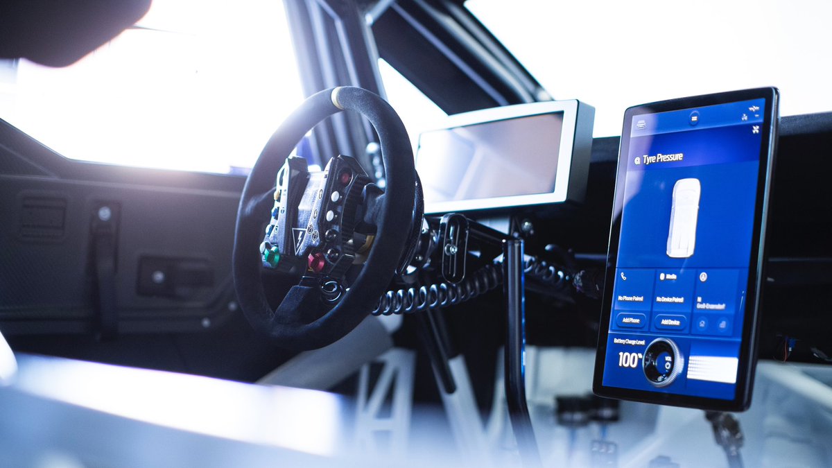 FordRacing's tweet photo. A special treat for @OfficialWRC #RallyRACC - @FordPro Electric SuperVan will run Sunday’s Power Stage at speed! #FordProElectricSuperVan #FordPro https://t.co/fIQ0z8dup5