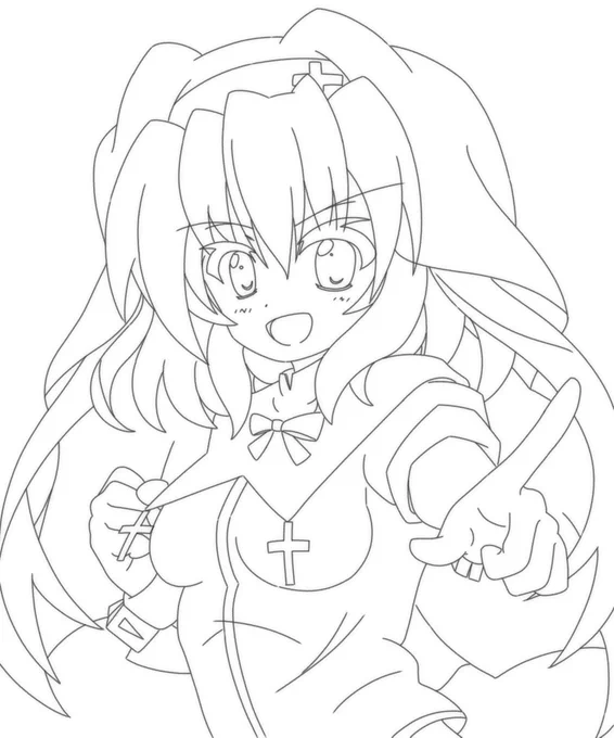 シャンテさん線画です。
週末に色塗り! 