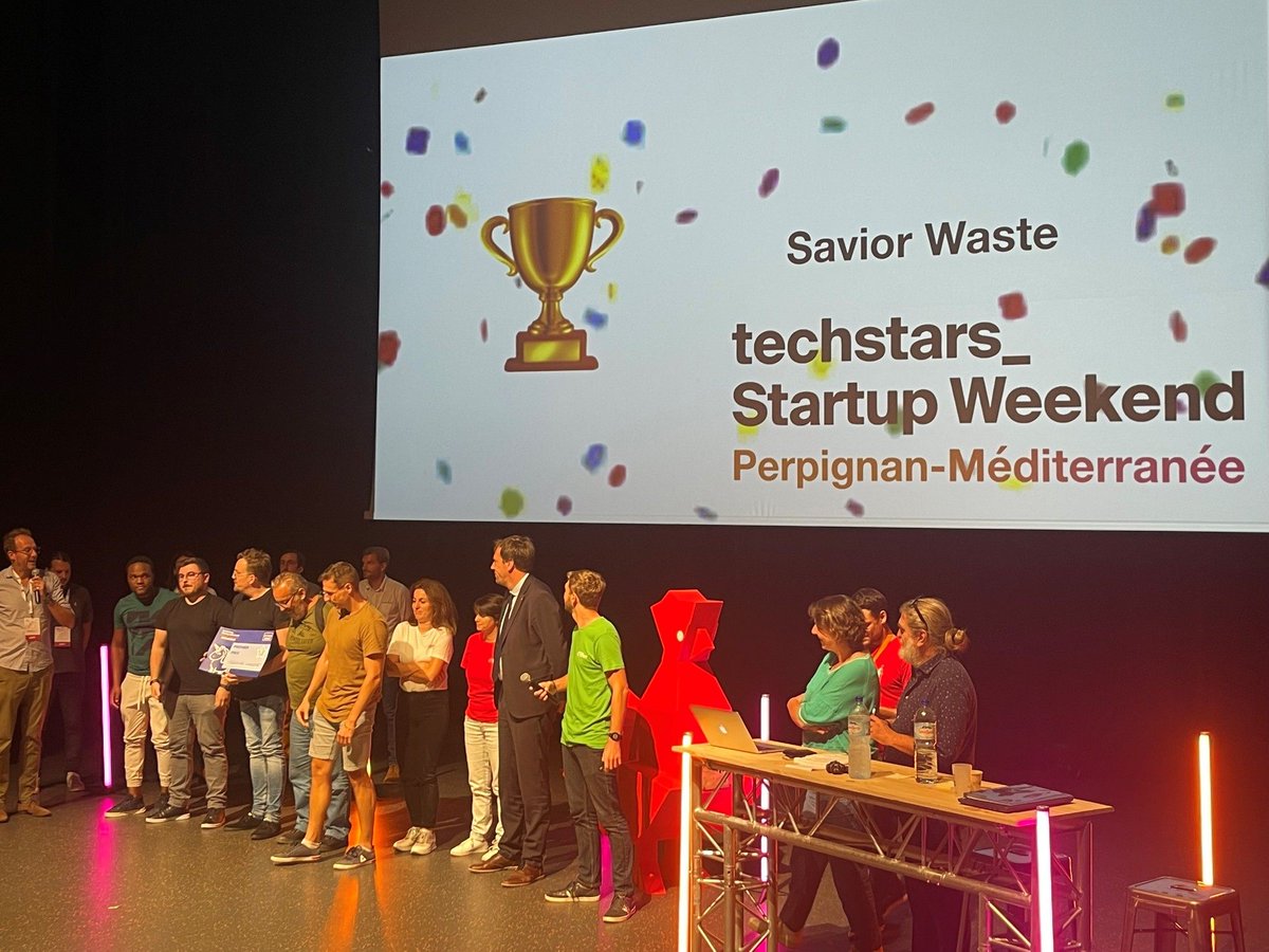 eleomPerpar's tweet image. 🎬 Clap de fin pour le Startup Weekend Perpignan-Méditerranée.

Nous avons eu l&apos;honneur d&apos;être partenaire de l&apos;événement et de coacher toutes les équipes participantes tout au long du week-end.

Félicitations à l&apos;équipe gagnante : &quot;Savior Waste&quot; ♻ et merci à toute l&apos;organisation