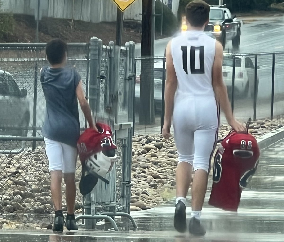 TroyMcFarlane4's tweet photo. My not so little brother Hudson wearing my other brother Coles #10. 6’3” @ 14 Have fun with your Christian brothers. https://t.co/u0YeuOxtJl