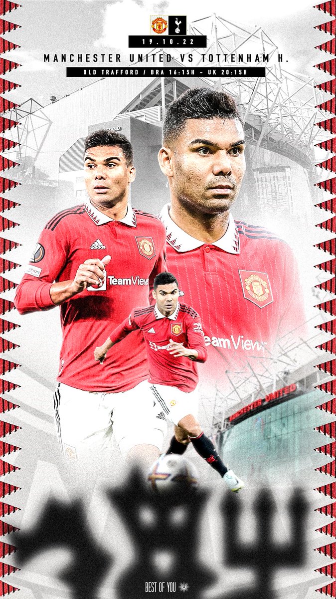 ⚽️ IT'S MATCHDAY! ⚔️

Come on, United! 🔴

<a href="/ManUtd/">Manchester United</a> 🆚 <a href="/SpursOfficial/">Tottenham Hotspur</a> 
🏟️ Old Trafford
🇧🇷 16:15 || 🏴󠁧󠁢󠁥󠁮󠁧󠁿 20:15

#MUFC #MUNTOT
