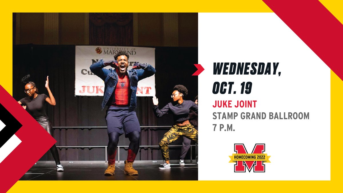 🎤 <a href="/Nyumburu/">Nyumburu</a>’s #UMDHomecoming tradition continues! Come out to Juke Joint on Wednesday, Oct. 19 to enjoy music, spoken word, dance performances and more: homecoming.umd.edu