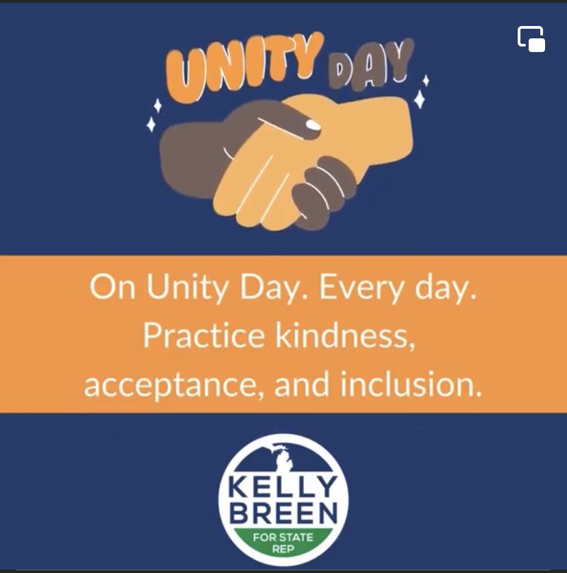 KellyBreenMI's tweet photo. On #UnityDay2022 we uplift the values of kindness, acceptance & inclusion. As a member of the #mileg School Safety Task Force, I know how vital it is to cultivate these practices daily. Anti-bullying & teaching healthy social-emotional skills can prevent violence. #teambreen https://t.co/8U1m8Zy7cd