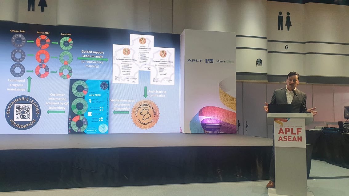 SLeatherF's tweet photo. Today, during the first day of APLF ASEAN, Hans van Haarst, Chairman of our Advisory Board, gave a seminar on how  sustainability can support better commercial profitability and provide real marketing opportunities based on verifiable information and data.
Thank you Hans! https://t.co/HoP6fAMgdz