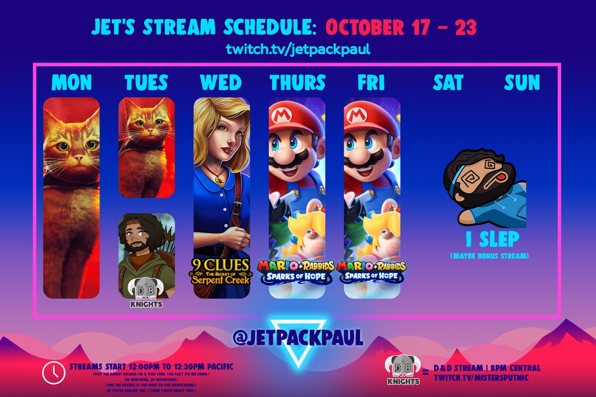 jetpackpaul's tweet photo. Now that Stray and #CatWeek are finished, I think we need a palette cleanser for today's game. Then @MarioRabbids Sparks of Hope tomorrow! https://t.co/4qlT0HIMow
