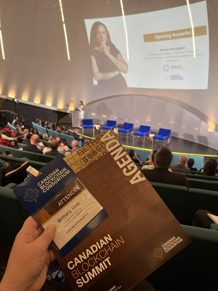 yycbritt's tweet photo. Very excited to be attending the Canadian Blockchain Consortium summit  @Blockchain_CBC and looking forward to bringing learning back to bringing the learning back to The Social Impact Lab! #CanadianBlockchain https://t.co/3C3Kkqvb2D