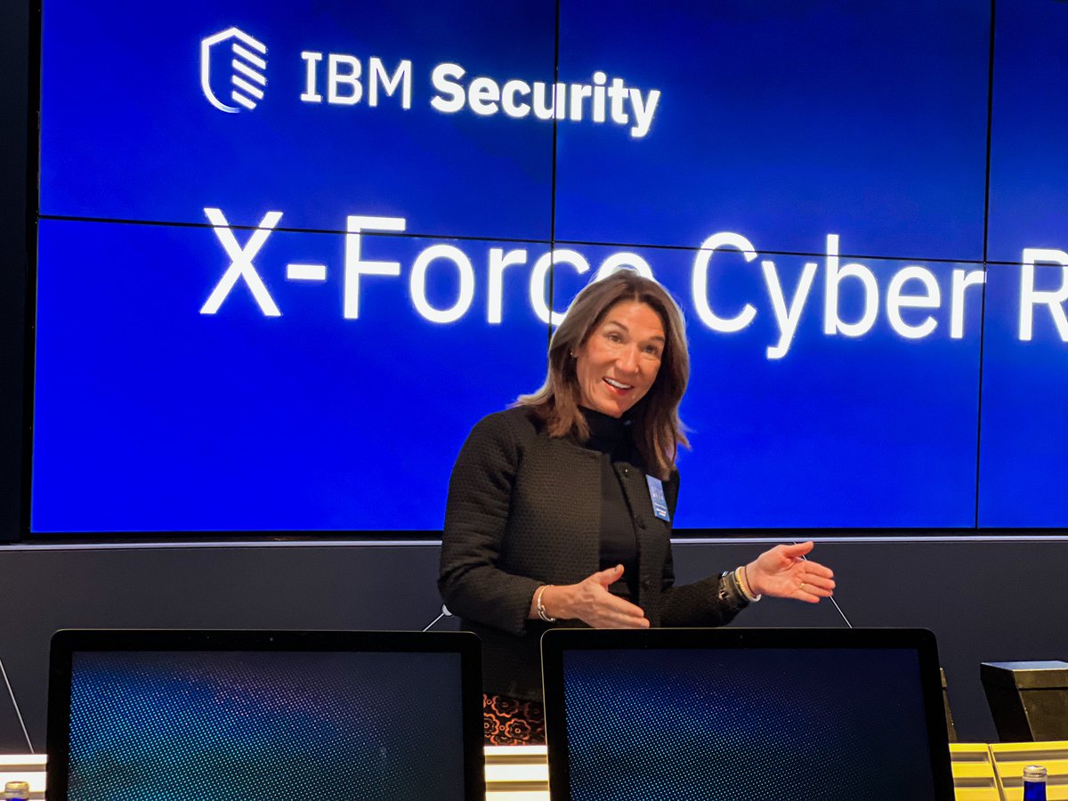 MassEducation's tweet photo. Today @MassLtGov &amp; @MassEducation visited @IBM @CloudRangeCyber, a center where you can experience a cyberattack and role play response scenarios. Here, engineers from IBM can educate companies on how to deal with a cyber attack. #MassSTEMWeek https://t.co/3kYzd1o5cx