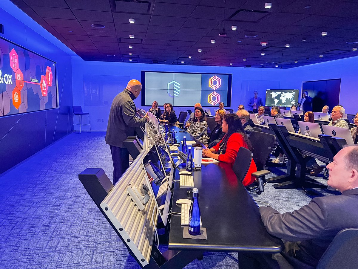 MassEducation's tweet photo. Today @MassLtGov &amp; @MassEducation visited @IBM @CloudRangeCyber, a center where you can experience a cyberattack and role play response scenarios. Here, engineers from IBM can educate companies on how to deal with a cyber attack. #MassSTEMWeek https://t.co/3kYzd1o5cx