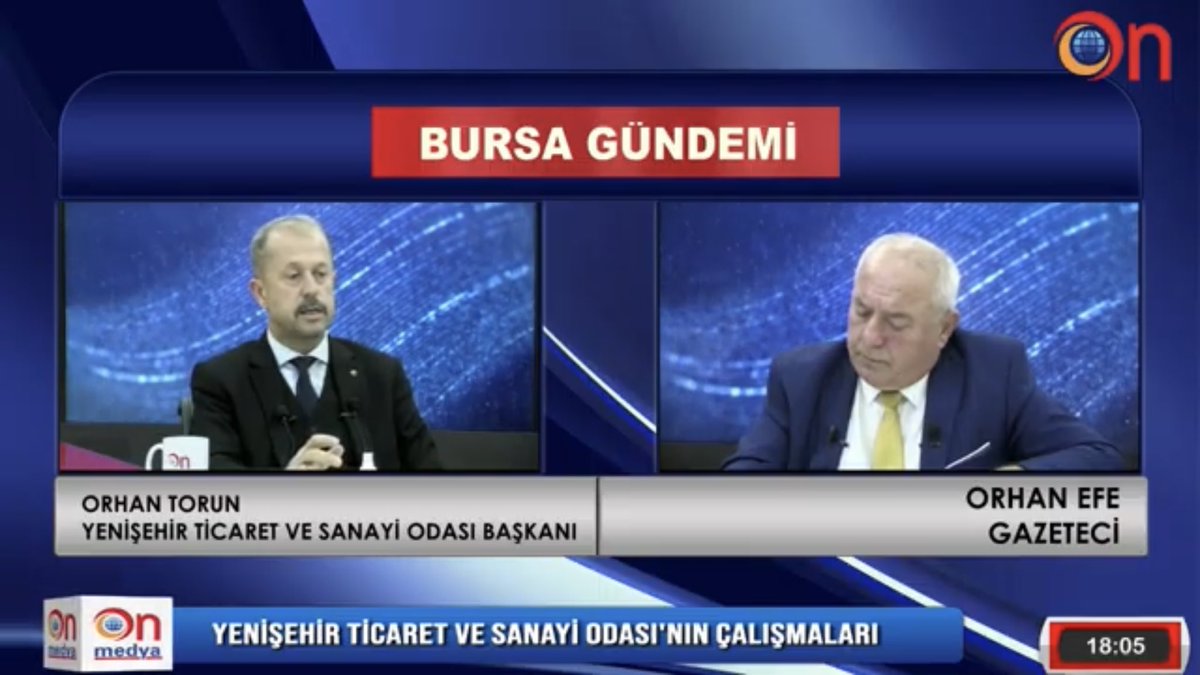 on_medya's tweet photo. Yenişehir TSO Yön Krl Bşk Orhan Torun On TV’de
BURSA GÜNDEMİ - 19 EKİM 2022 https://t.co/jCBV9JqhHj @YouTube aracılığıyla
@on_medya @orhanefe16 @YenisehirTso @OrhanTORUN16 #bursa #yenişehir #ytso #tso #yenisehirtso https://t.co/O11QZfQvTX
