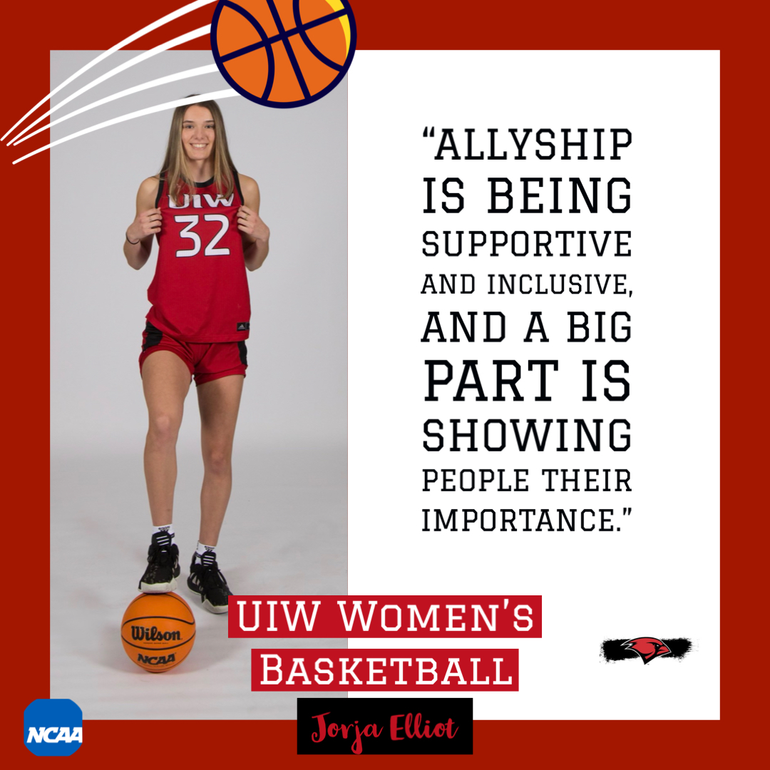UIWWBB's tweet photo. UIW women's basketball supports more than just basketball. We stand by others. Taking action! Amplifying voices! Getting educated. Supporting the UIW community. Together we rise. @uiw_dei @UIW_SAAC

#NCAAInclusion | #TheWord https://t.co/ndHlUhcNp6
