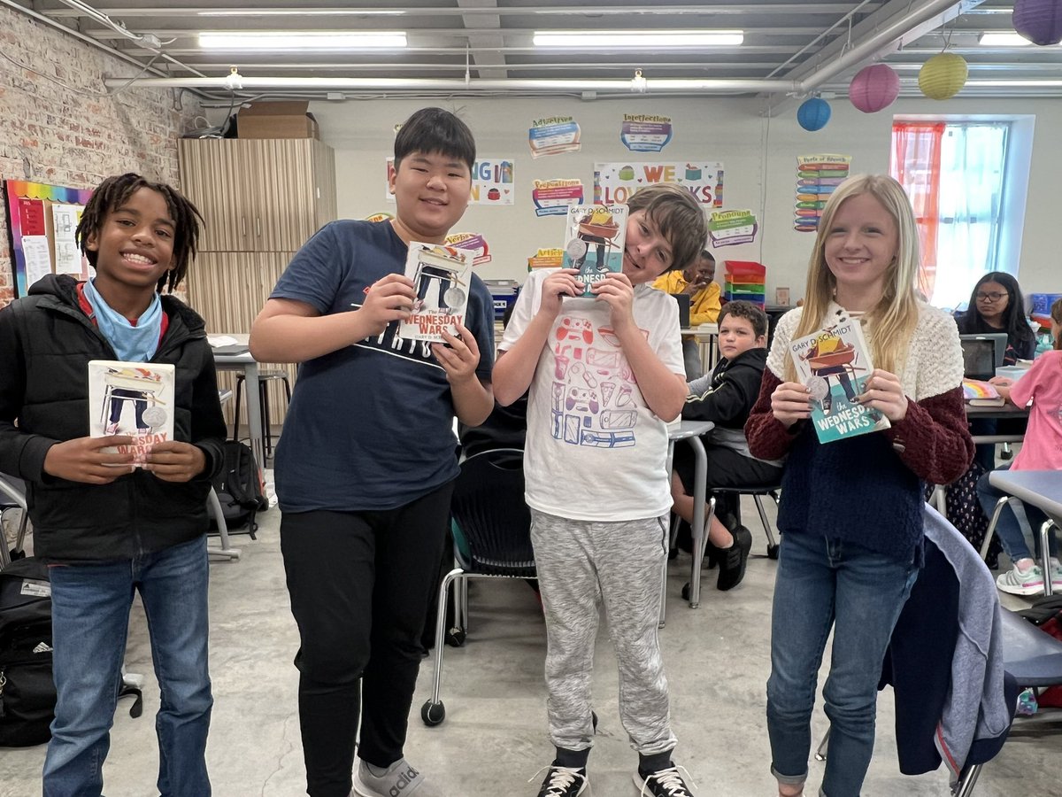 We are super excited to be finished with our first novel reading for this year “  The Wednesday Wars”!