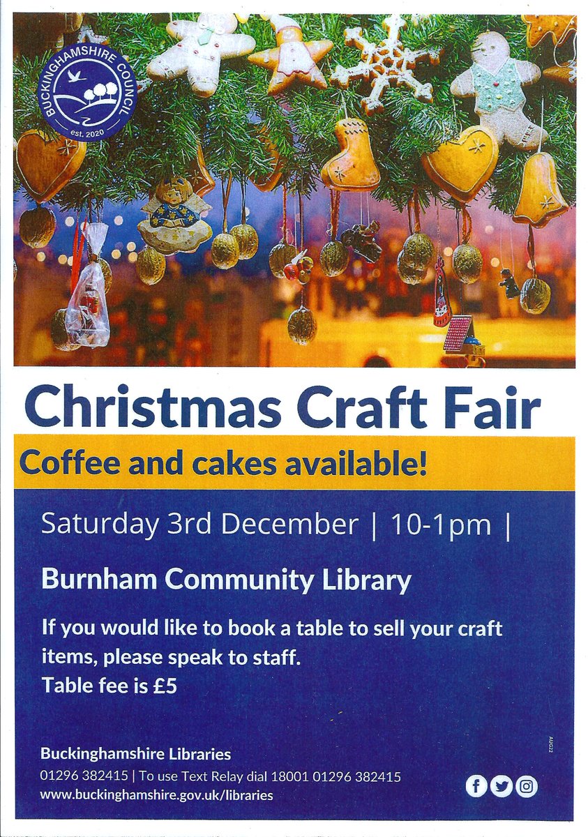 2 big events coming up at Burnham Library: Drama Showcase November 18 &amp; 19 and our Christmas Craft Fair December 3rd. More details here: friendsofburnhamlibrary.org