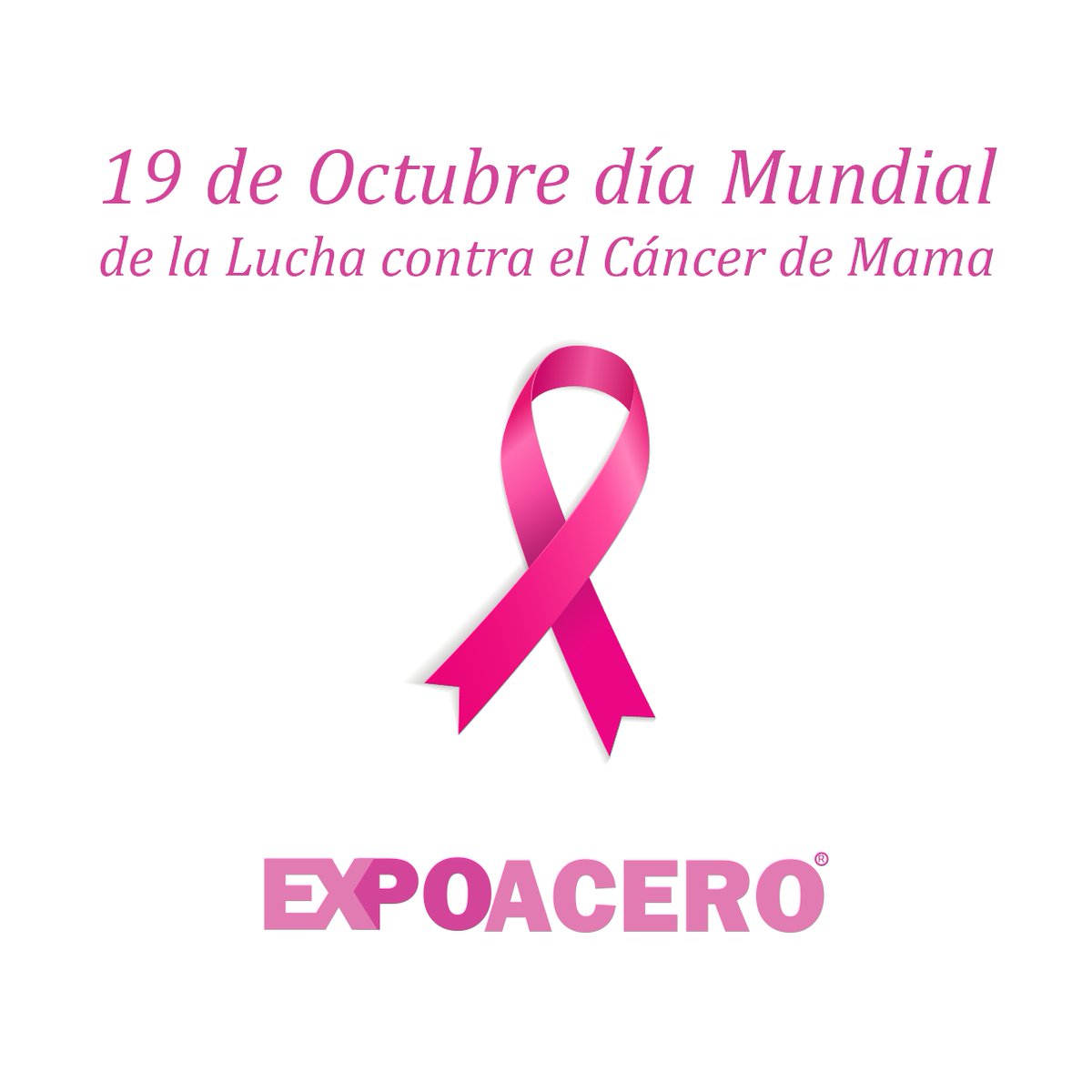 Hoy 19 de octubre es el día mundial de la lucha contra el cáncer de mama; ¿te hiciste los controles?. No te olvides de hacerlos.