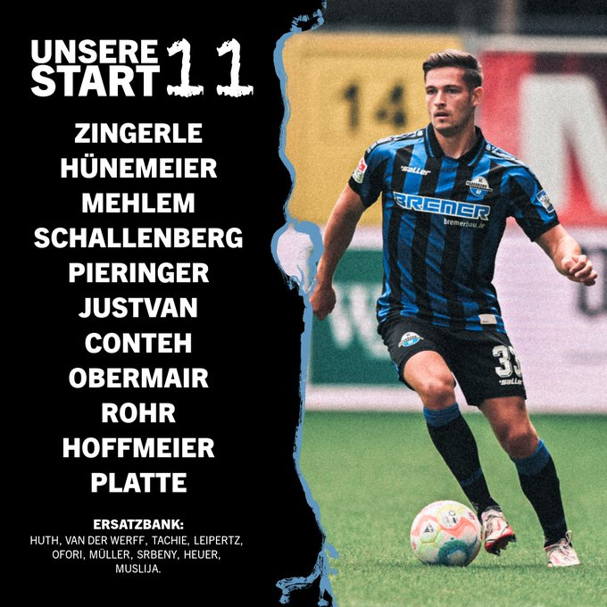 SCPaderbornTR's tweet photo. Werder Bremen karşısındaki ilk 11'imiz!

#SCPSVW #SCP07 https://t.co/I5q2x01JOk
