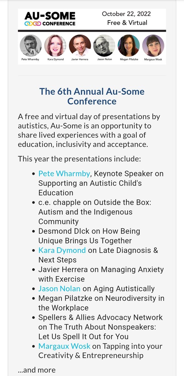 BookNeurd's tweet photo. Did you know that our #actuallyautistic author Pete Wharmby (@commaficionado) will be the keynote at Saturday's Autism Canada Au-Some Conference? It's true. And it is free and virtual 🥰 See you there, Pete!!
@AutismCanada https://t.co/5EiwKYbVo4