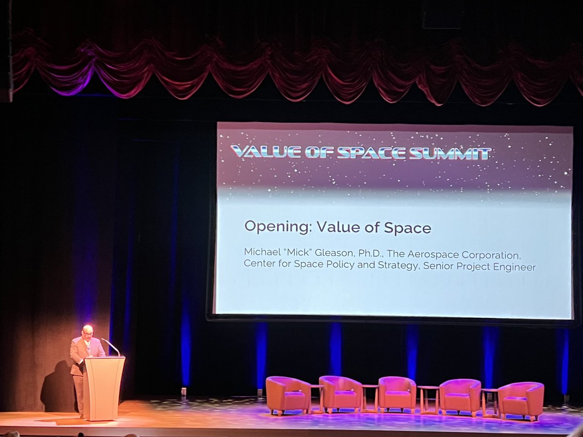 AeroPolicy's tweet photo. Opening up today’s conference is @GleasonMick, one of the authors of the paper that inspired the #VOSS2022 conference. 

He emphasized the value of space to each individual in everyday life. 

You can read the full Value of Space paper here: https://t.co/Om80gmAyhP https://t.co/tLiYdHigRW