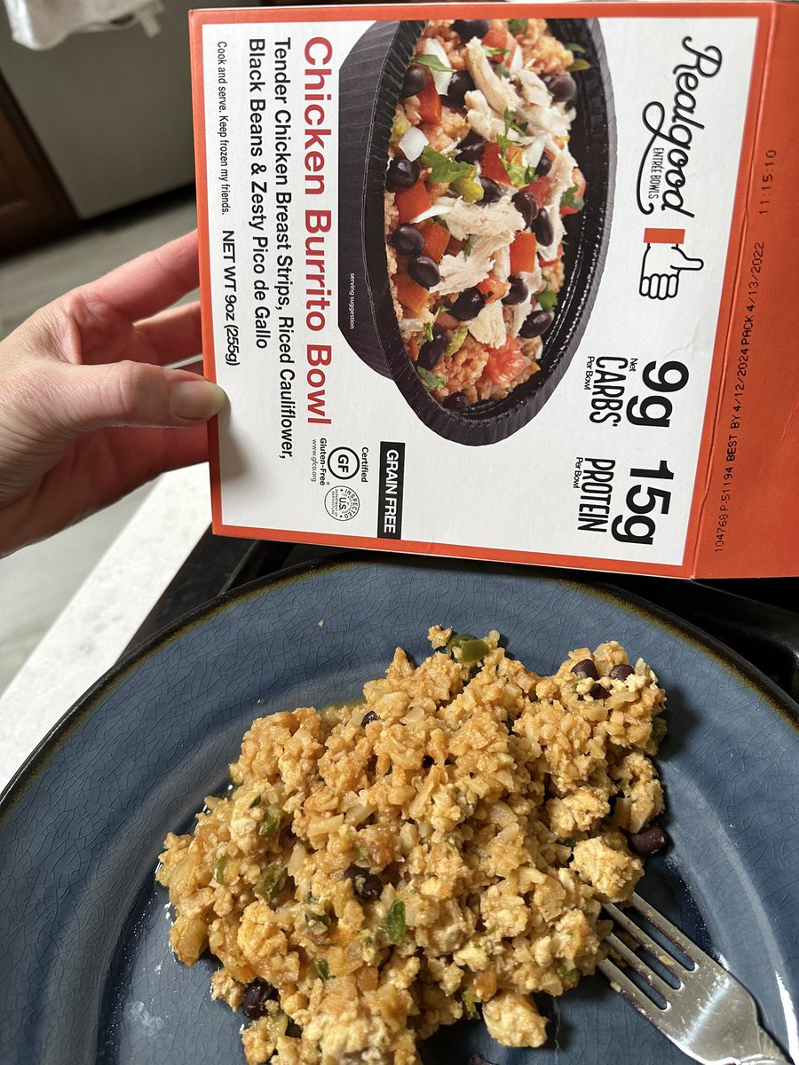 Whit0601's tweet photo. I feel like was a real bait and switch! I had high hopes, but sorry, @RealGoodFoods I can’t say it looked “real” or tasted “good”. I’m not sure there was even any chicken in there. Couldn’t finish. #baitandswitch #macros #highprotein #food #falseadvertising https://t.co/ek4FhXKvNH