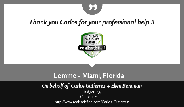 GGMiamiRE's tweet photo. Testimonials like this make me smile… really wide. https://t.co/23DHzQk2sv via @realsatisfied https://t.co/G6W2jCmi6k