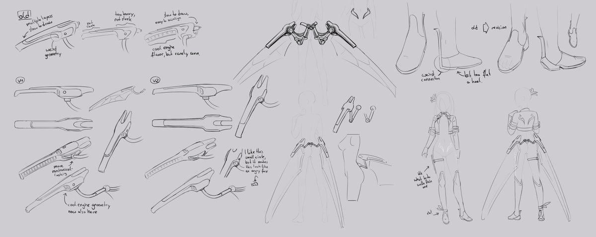 Some Scylle brainstorming that didn't really get anywhere. I'm always on the fence about posting sketches. They never seem enough for a full post, but hiding them on a side channel can also be annoying for followers. Maybe just not posting sketches is the most elegant solution?🤔 