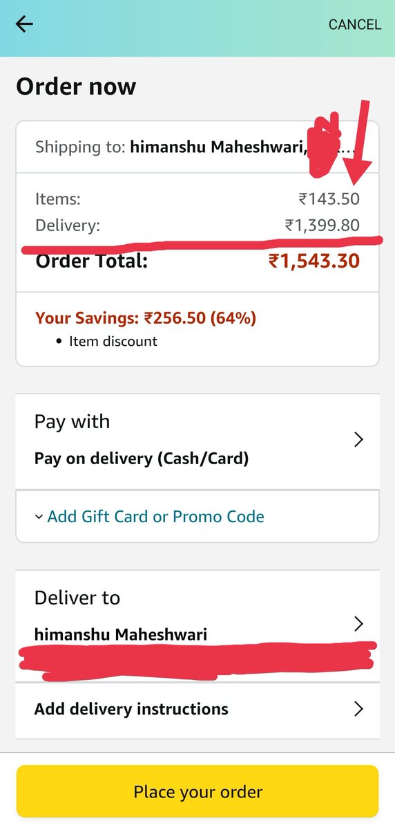 himanshudotcom's tweet photo. Note: Check order value and delivery charges.😅
Is it only happening to me? Or https://t.co/XJFUzrurzN has gone insane? 😂
#Amazon
#AmazonGreatIndianFestival 
#AmazonIndia #AmazonDeals #amazonfinds #AmazonSeLiya https://t.co/QQmVii67IT