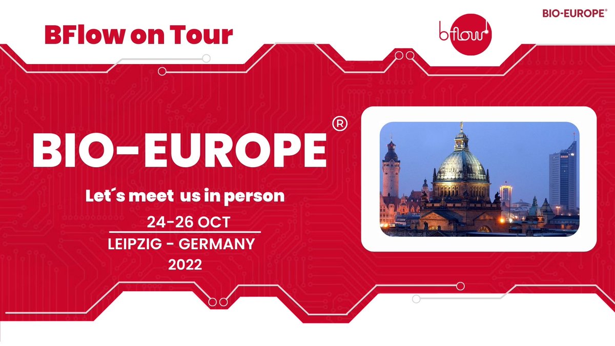 𝐁𝐅𝐥𝐨𝐰 𝐍𝐞𝐰𝐬📢

🚶El equipo BFlow estará del 24 al 26 de octubre en Leipzig, Alemania, en #BIOEUROPE2022 .

👨‍🔬Conoce la tecnología #organonachip de mano de nuestros expertos y adéntrate en el mundo de la #microfluídica.

↪️¡Reúnete con nosotros! Escríbenos a info@b-flow.es