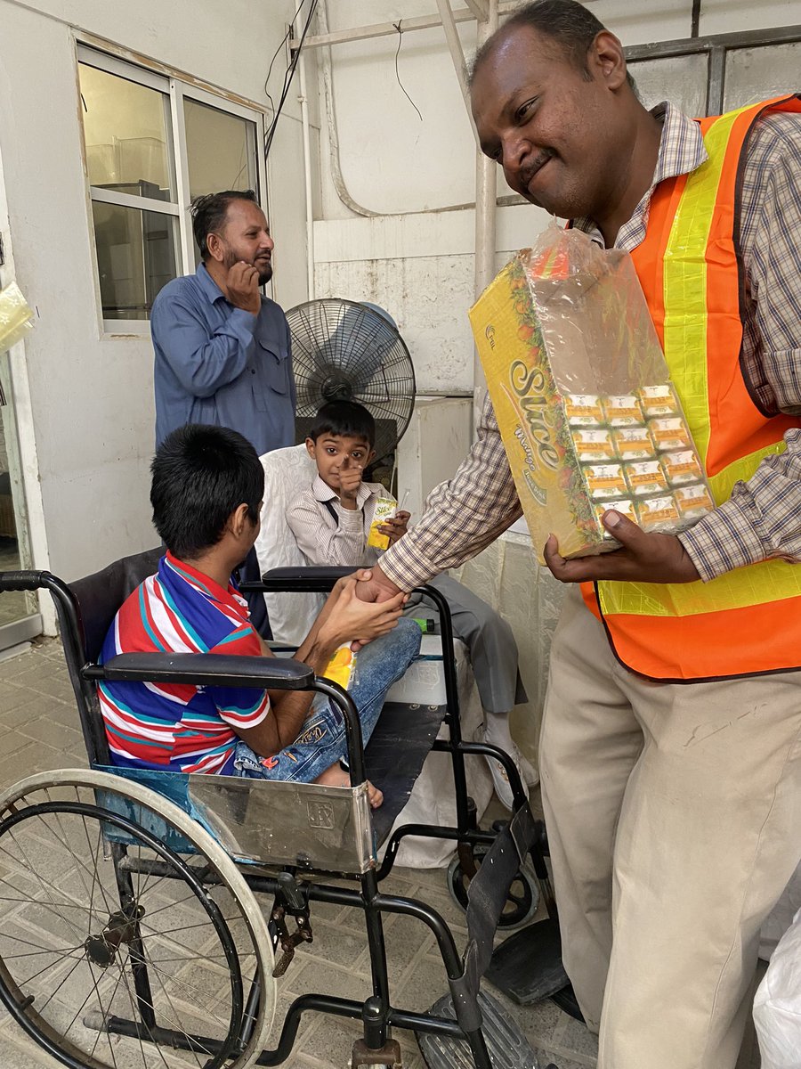 MinumH's tweet photo. This is Amir Bhatti - he works at @NOWPDP with our training team. He was distributing juices to everyone at the #SCNIC Camp. I had to capture the sweetest moment! He was giving this child juice and the child grabbed onto his hand and wouldn’t let go. 🥺
#disability #inclusion https://t.co/WRXCej5sMB