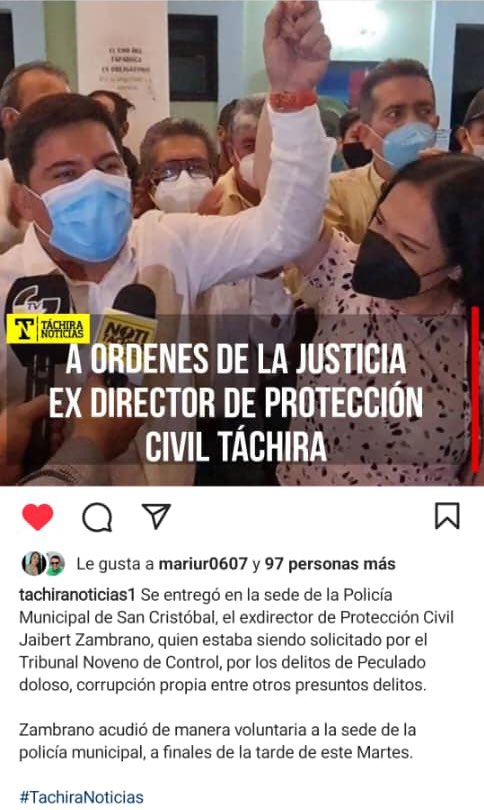 laidygomezf's tweet photo. #19Oct #ATENCION Jaibert Zambrano en entrega  voluntaria, se pone a derecho

  @JaiberthZ :
* Ex director de mi gestión de gobierno
* Concejal de San Cristóbal
* Miembro del CES #AccionDemocratica

JUZGADO por procedimiento de desincorporacion, aprobado por diputados rojos(2018) https://t.co/XubJYhbakW
