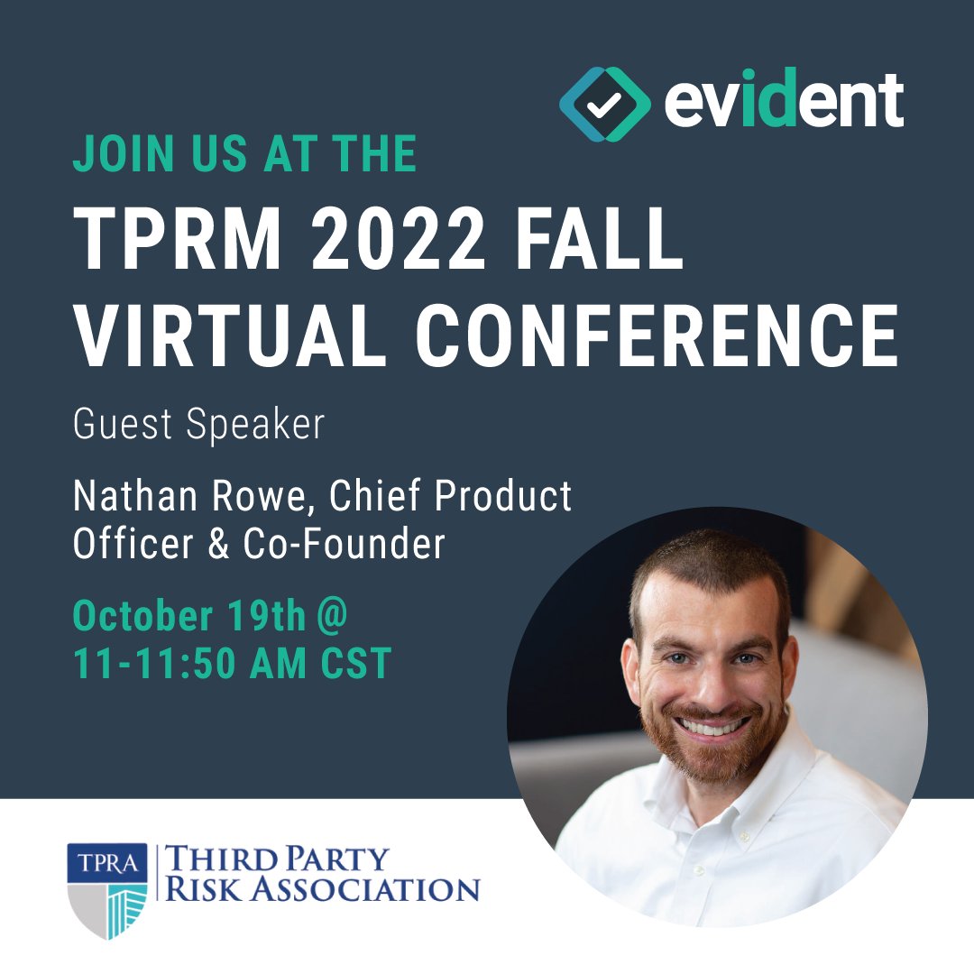 Join us today as <a href="/NathanRowe2/">Nathan Rowe</a> presents thoughts on how organizations should "Contract but Verify" and learn how to reduce third-party risk with automated insurance verification and monitoring. 11:00-11:50 pm CST.
#thirdpartyrisk #thirdpartyriskmanagement
ow.ly/Yr0S50Lfygn