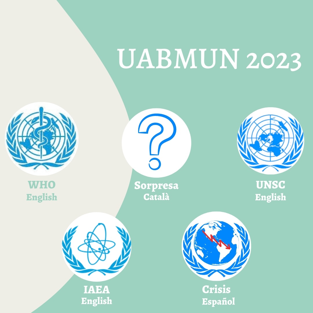📣UABMUN 2023 Committees are already here! Have a look at our Instagram, we have some surprises for you❕

🌿🌿🌿🌿

📣Els comitès UABMUN 2023 ja són aquí! Vine i fes un cop d'ull, tenim moltes sorpreses per a tu❕