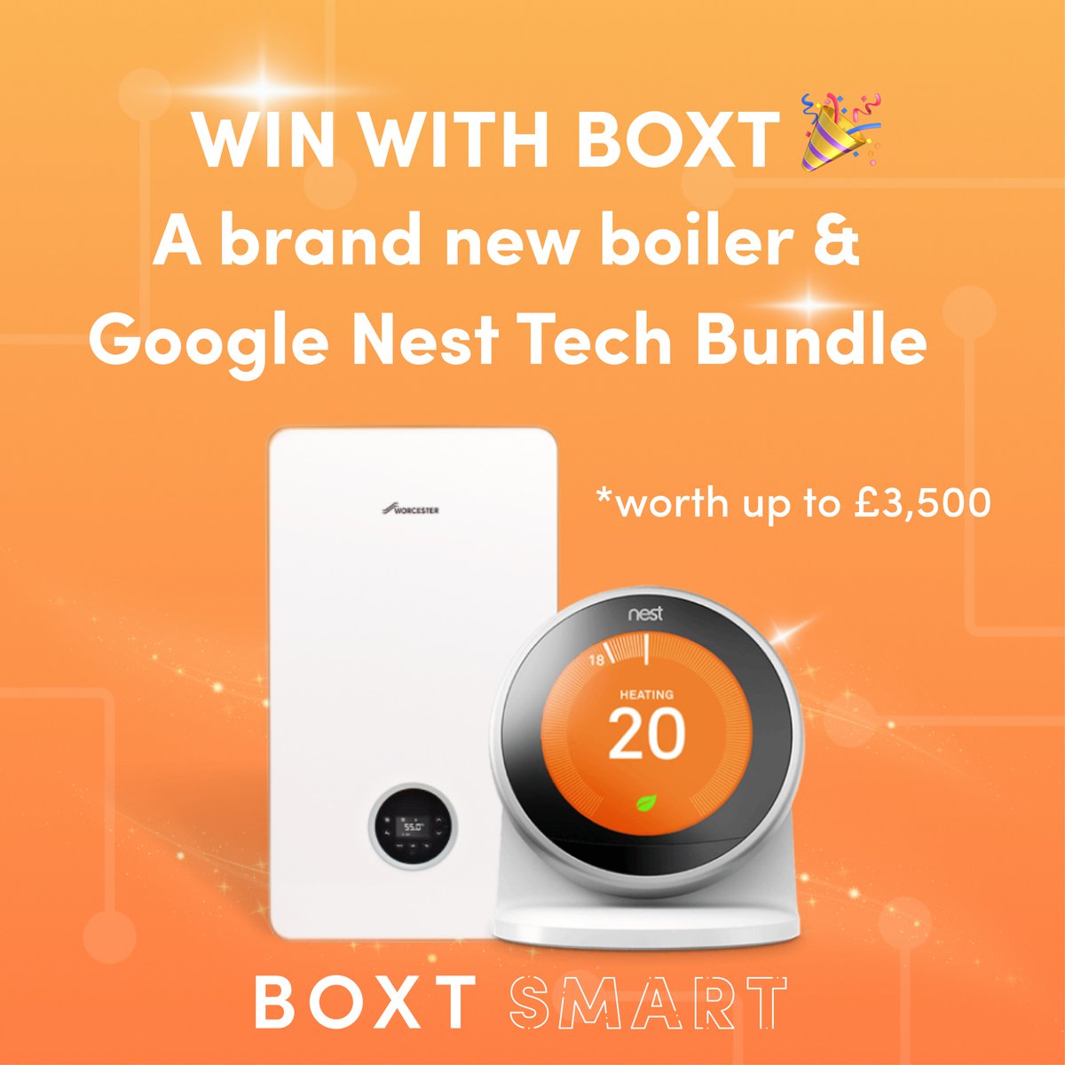 WIN 🏆As part of our #BOXTSmart campaign in partnership with <a href="/Google/">Google</a>, we’re giving you the chance to win a ‘heating bundle’ for your home worth up to £3,500 - now that’s a giveaway! This includes…