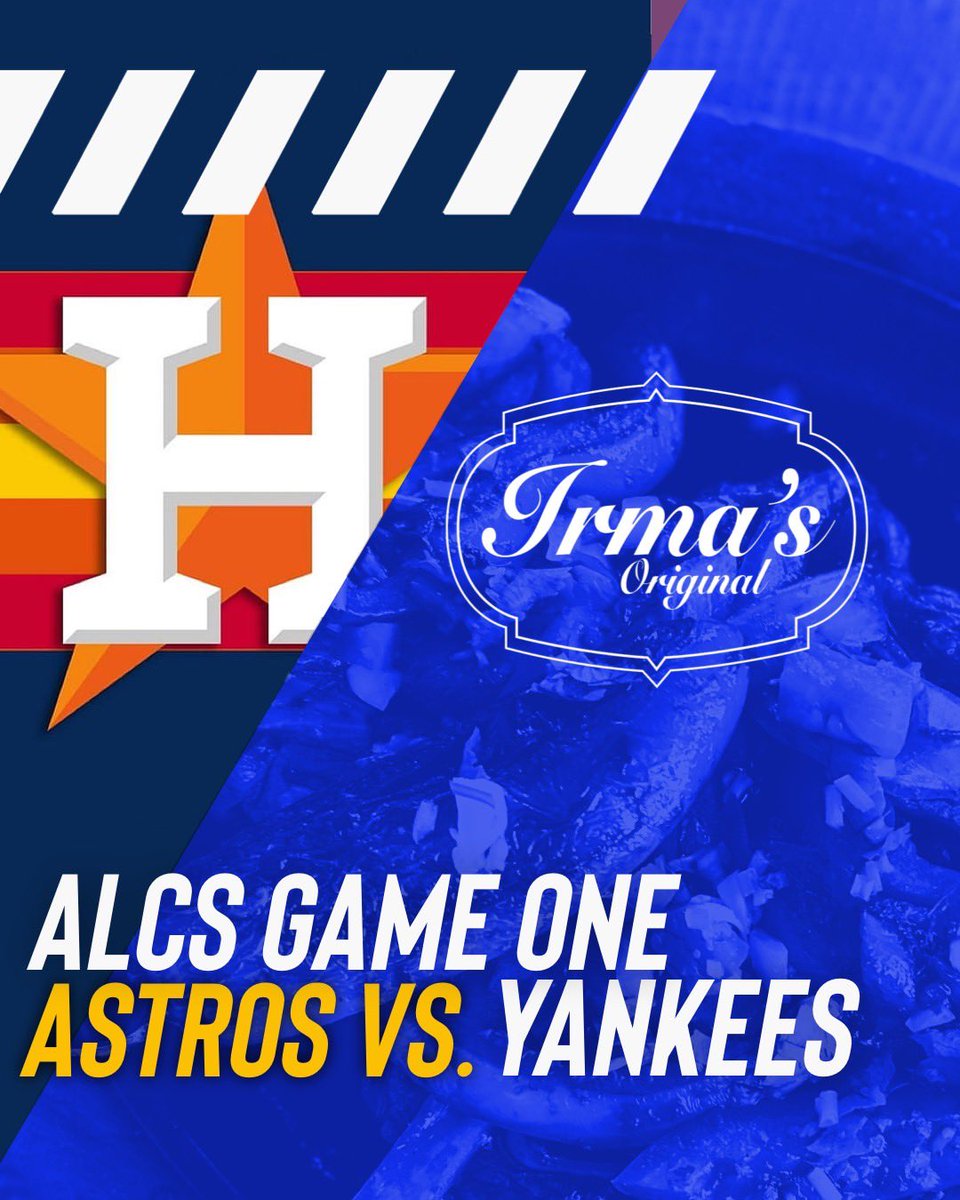 irmasoriginal's tweet photo. TODAY is Game 1 of the ALCS and there’s no better place than to stop in for a pre-game meal than Irma’s! ❤️⚾️😉

We’re open until game time. https://t.co/NXfDzWAerz