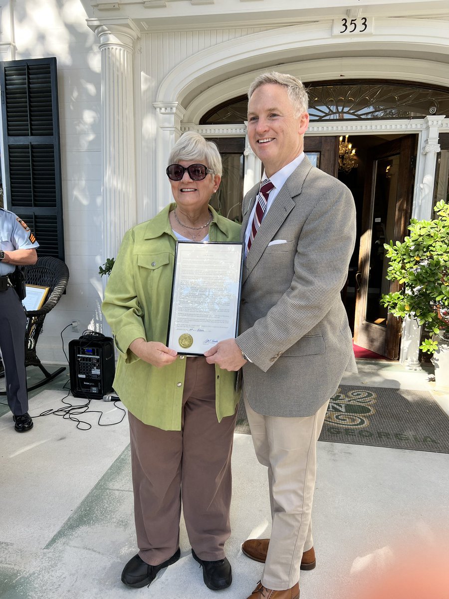 Today, @knightfdn trustee Beverly Knight Olson was honored by the State of Georgia and @MaconBibb for all she has done for our community. Please celebrate with us October 19 as Beverly Knight Olson Day in #Macon and #Georgia 🎉 #knightcities
