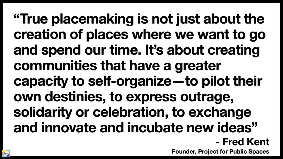 '#Placemaking is a philosophy and an iterative, collaborative process for creating #publicspaces that people love and feel connected to.' #PlacemakingEducation free resources and training programs: placemaking.education/p/whatisplacem…