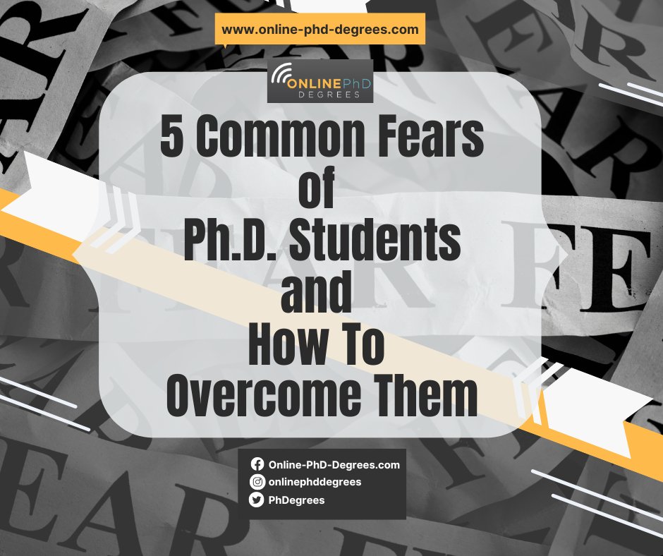 PhDegrees's tweet image. The doctorate journey takes real commitment and a strong sense of discipline. But even the fiercest share the common fears of a Ph.D. student! Here&apos;s how to overcome them - bit.ly/2NSilz9 #phdfears #phdchallenges #onlinephddegrees