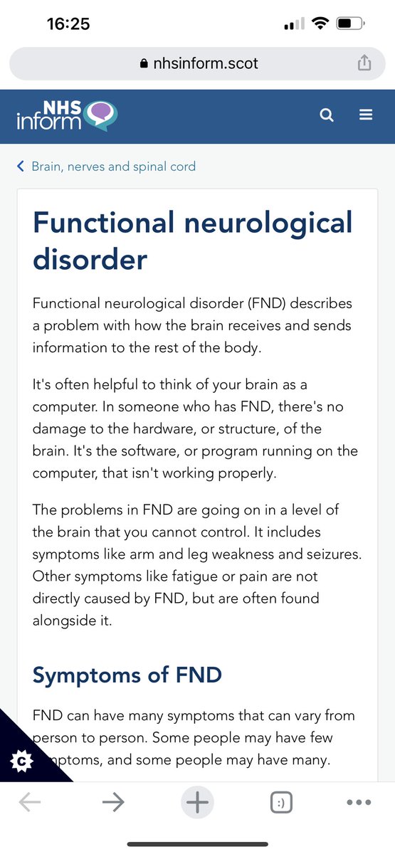 jonstoneneuro's tweet photo. FND now has its own page on @nhsinform, Scotland’s national health information service. Thanks for asking for me to advise on writing. I hope @NHSuk will do the same soon. https://t.co/MRC6ssqFMC https://t.co/6dWO2dtWgn