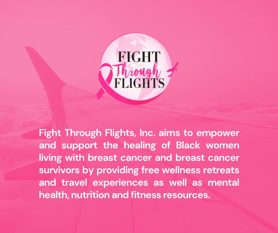 Hey Twitter Friends 👋🏿 💗
Our vision is to create a safe space for Black women to fight and heal from breast cancer, and to easily connect them with black professionals in the mental health, fitness, and nutrition fields.
fightthroughflights.org